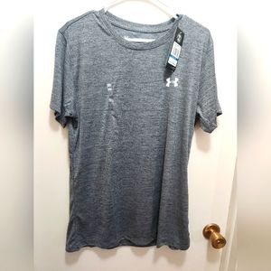 Under Armour Women's Heat Gear Athletic Short Sleeve Grey Shirt XL